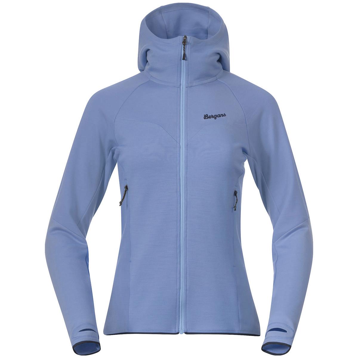 Bergans Tind Merino Hood Jacket Dame Blueberry Milk Pyramiden Sport