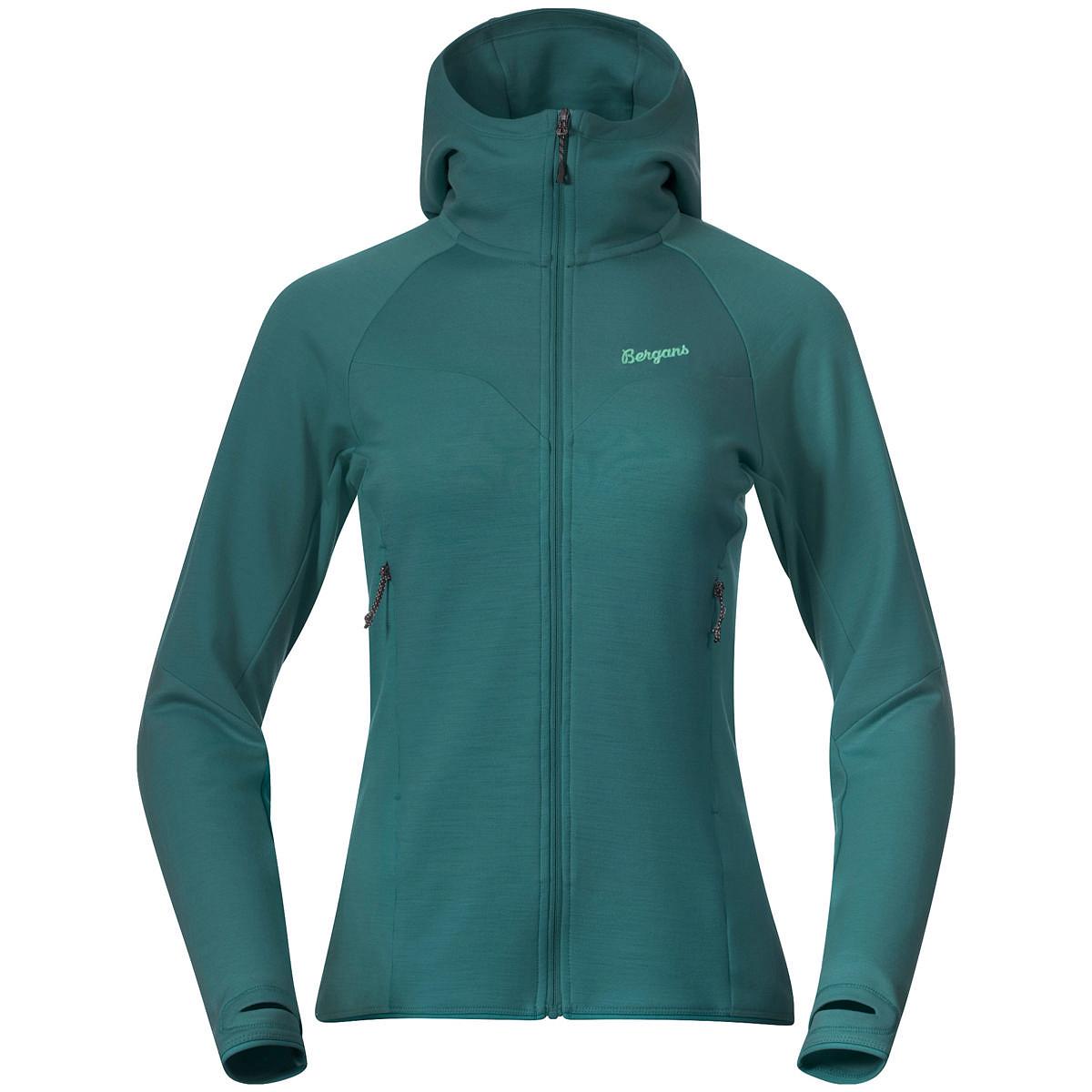 Bergans Tind Merino Hood Jacket Dame Malachite Green Pyramiden Sport